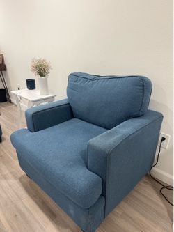 Blue living room chair