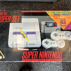 SNES, With Box, 2 Controllers Cables
