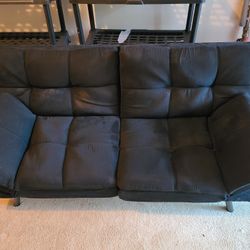 Sturdy Futon - Black Microfiber GREAT Condition!