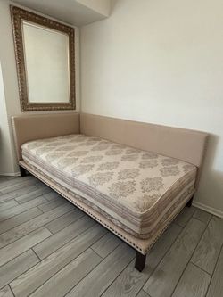 Twin Bed Includes Boho Cover and InnerSpring Mattress Like New!!