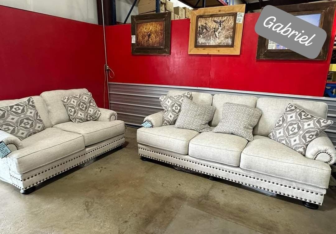 $34 Down Payment Ashley Living Room Set Sofa and Loveseat 