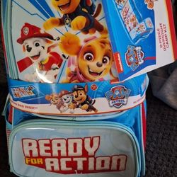 Paw Patroll Sleeping Bag And Backpack