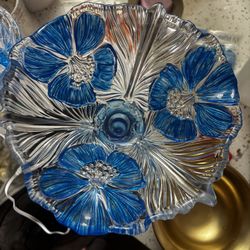 Hand Painted Vintage Glass Fairy Lamp