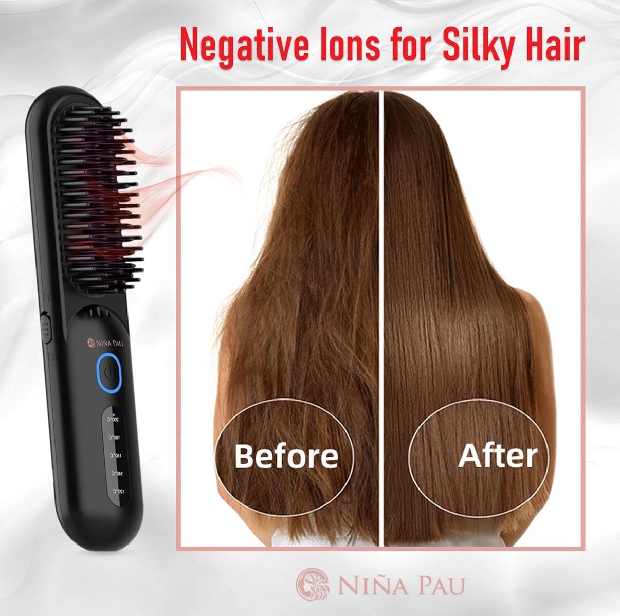 Wholesale Lot Of 100 Wireless Straightening Heat Brush Styling