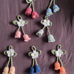 Crochet Lily Keychains 