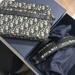 DIOR safari bag With Strap Men Women Camera bag Authentic