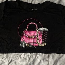 Bebe Brand Women’s tee With Cute Logo Size L - NWT