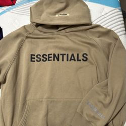 Beige FEAR OF GOD Essentials Hoodie Oversized, Size L ( READ DESCRIPTION)