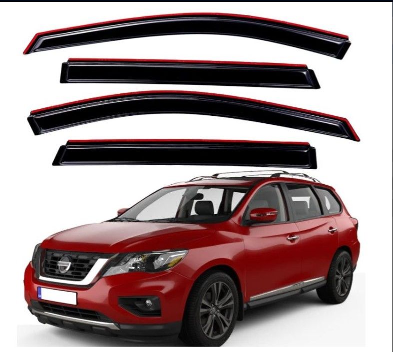 Vent Visors Fits 2013-2018 Nissan Pathfinder by Lightronic WV194479 , 4-Pieces Set, (Brand New)