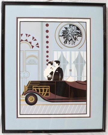 Del Valle, “Opening Night”: Signed, L/E Serigraph, Matted & Framed