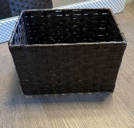 Dark Woven Storage Basket