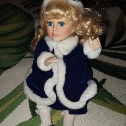 Antique Wind Up Music Doll