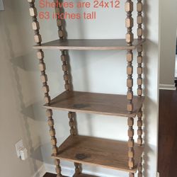 Antique Wood Spindle Bookshelf