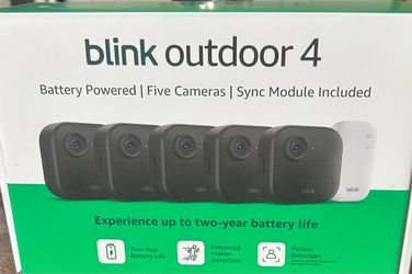 Blink Outdoor 4 Wireless Security Camera System - 5 Cameras + Sync Module Included (New)