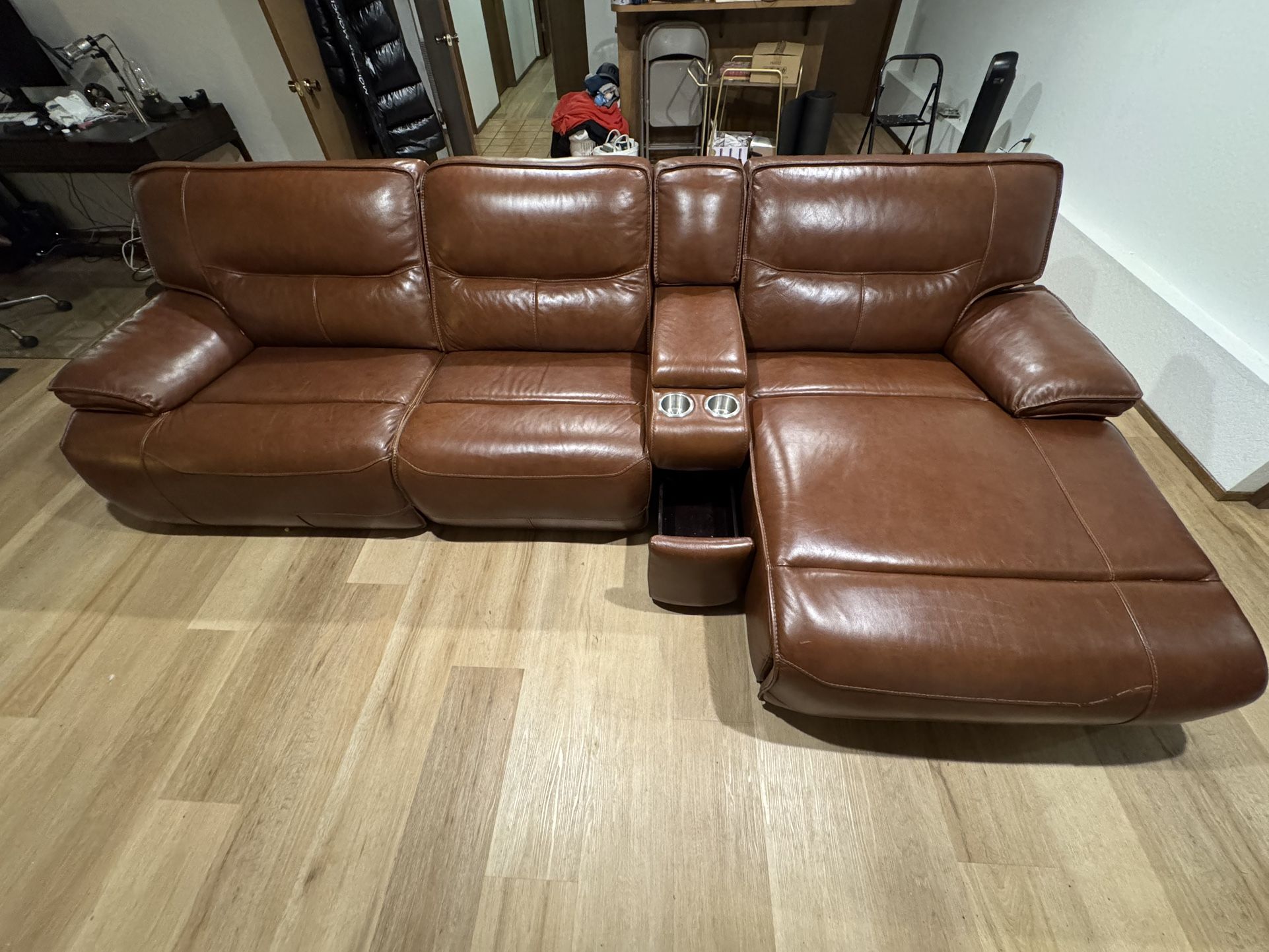 Leather Electric Reclining Couch