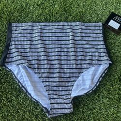 NWT Mazu Women's High Waisted Tummy Control Bikini Bottom Swimsuit Tummy Control Bathing Suit Full Coverage Brief   Sizes available  18W 20W 22W 24W  