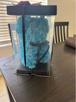 New Light Blue Rose Bear