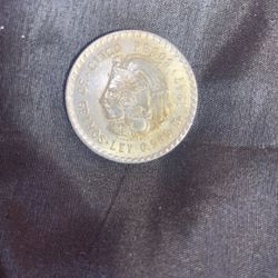 Silver Mexican Coin. 