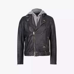 AllSaints Leather Jacket 2-in-1 (Size Small)