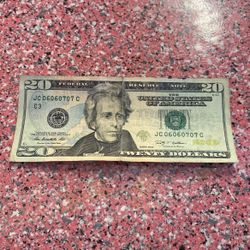 Billete De $20 Dólares con Series JC 0(contact info removed) C