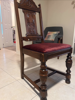 Set of 4 Vintage Dinning chairs -NEW FABRIC