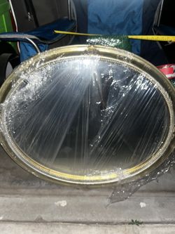Gold Oval Mirror