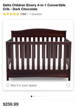 Delta 4 In 1 Convertible Crib With Mattress 
