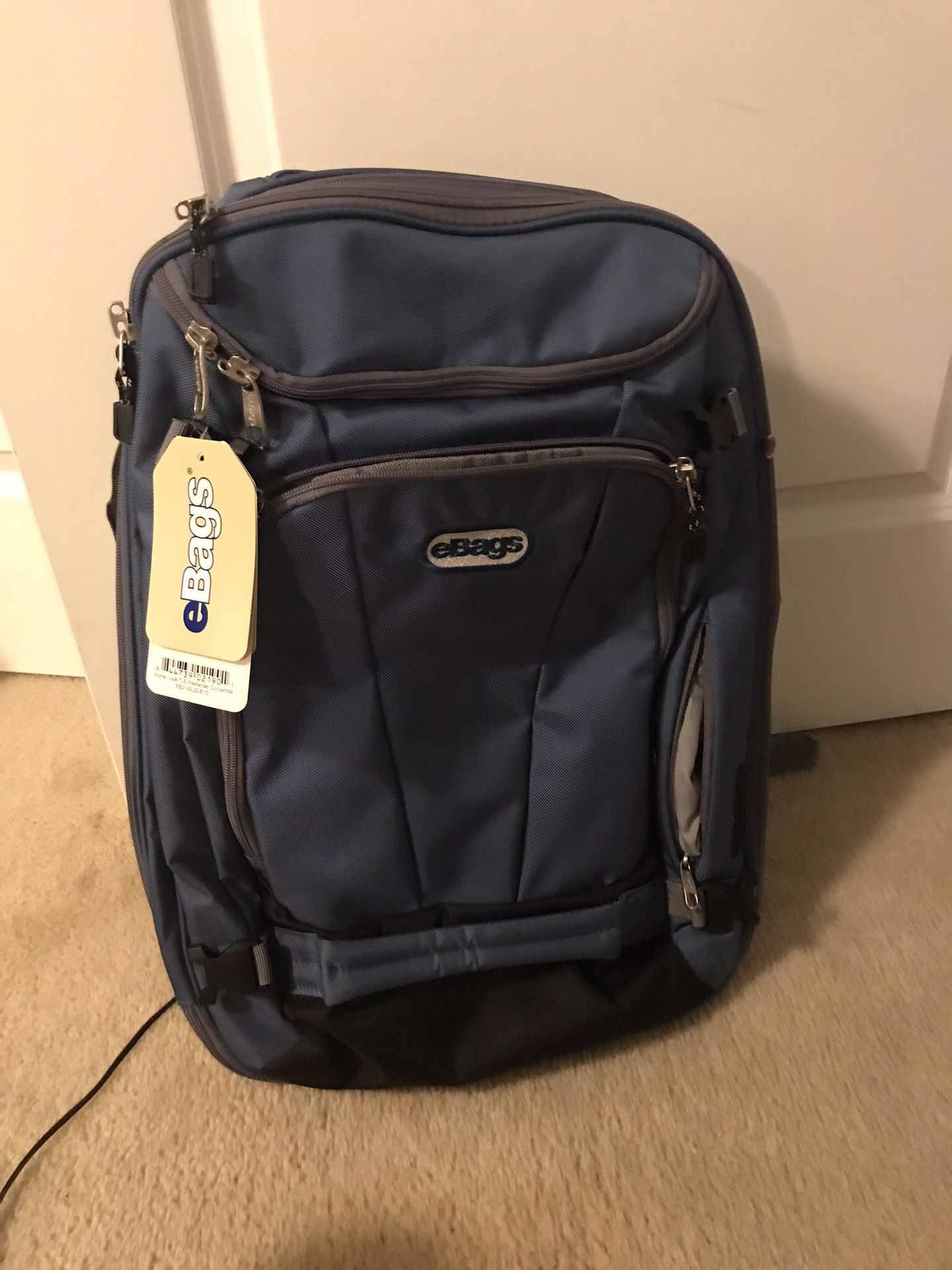 Mother Lode TLS Weekender Convertible Carry-on/Backpack Brand new, blue