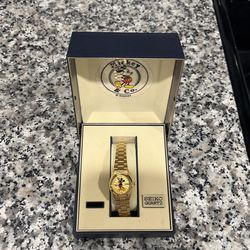 Gold Seiko Mickey Mouse Watch