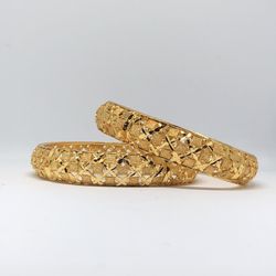 22k Gold Plated Bangles Set Indian Pakistani Bollywood Jewellery Size 2-4 2-6 2-8 Available 