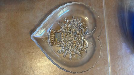 Mikasa Heart plate and Blue Oval Bowl