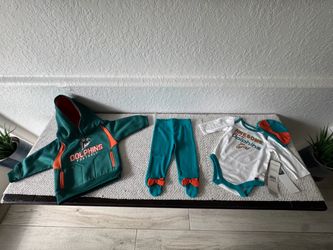 NFL Team Apparel Miami Dolphins Baby Girl Outfit Set