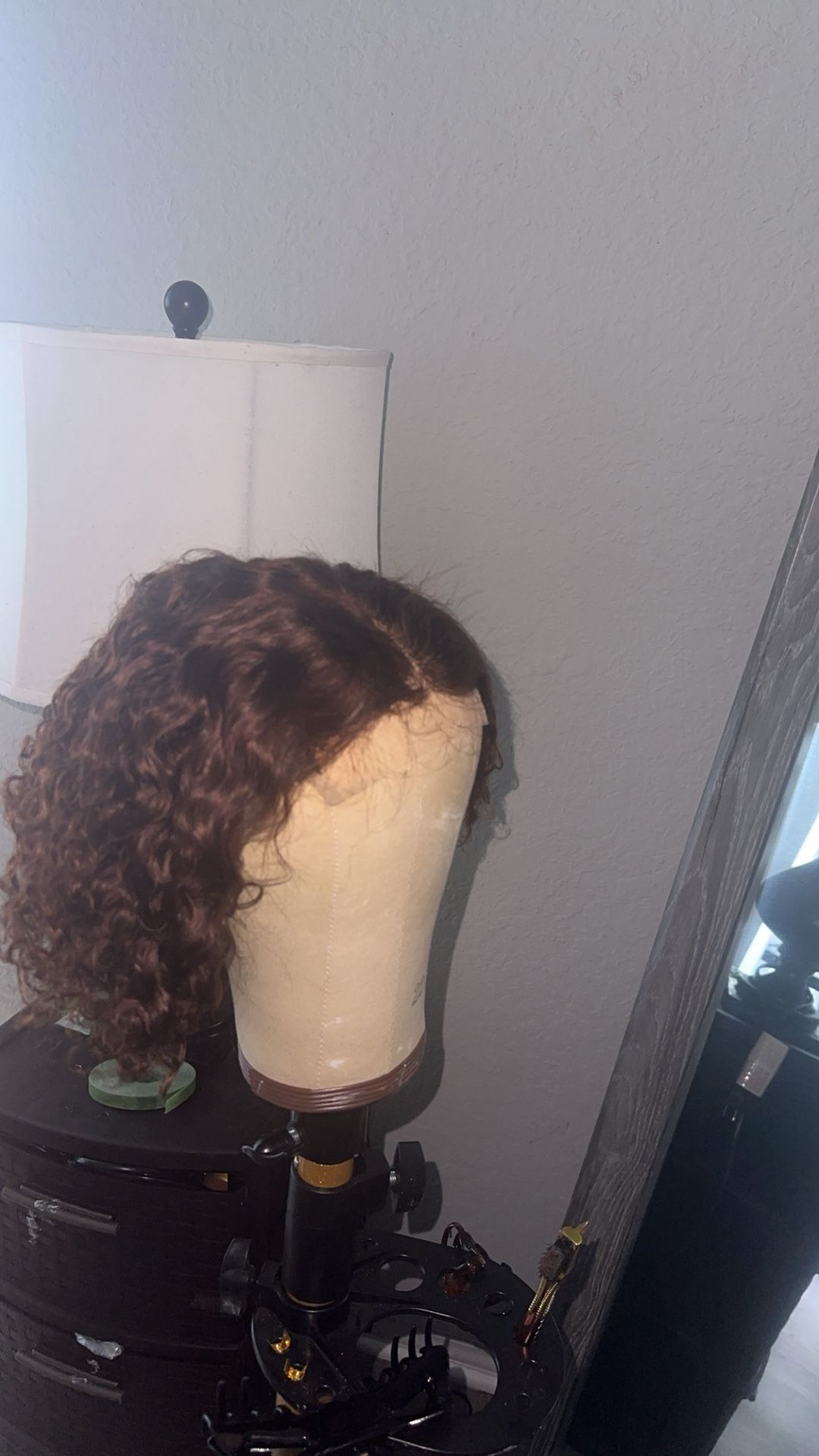 8” Curly Black Human Hair