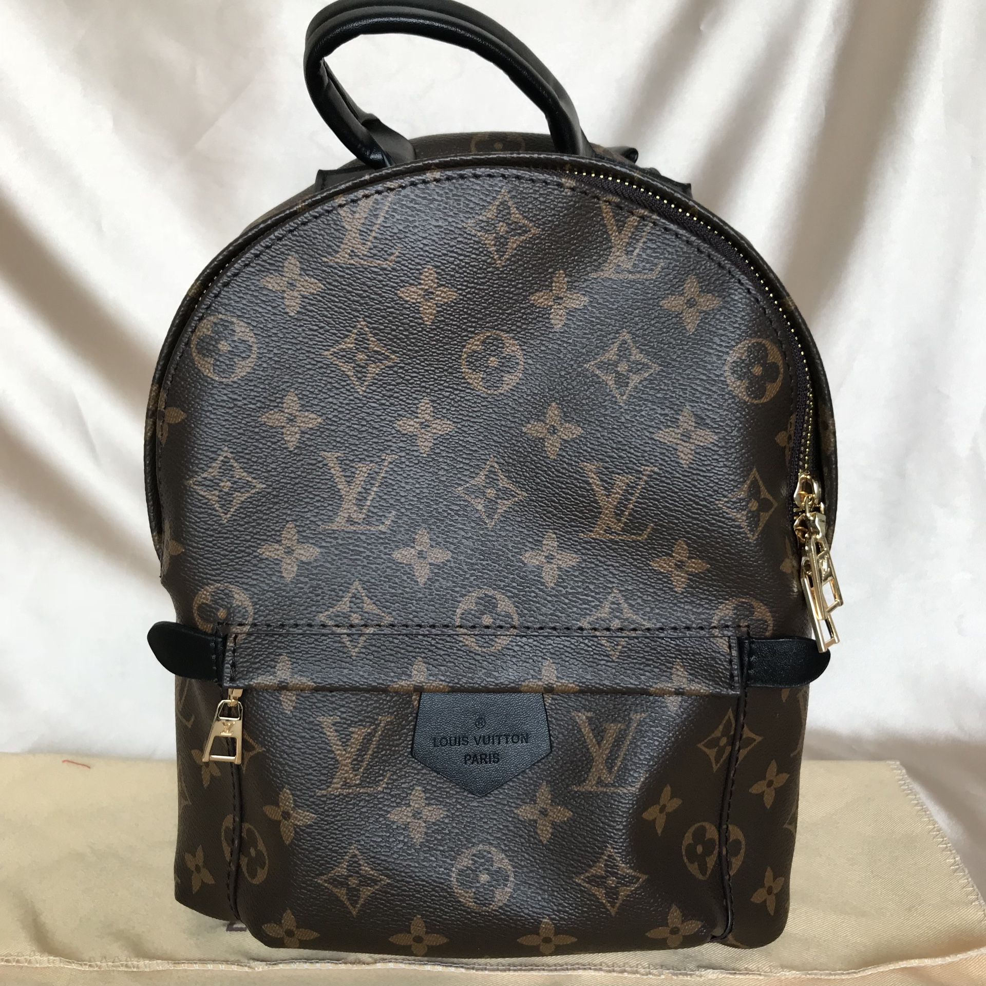 Women's Authentic Louis Vuitton Monogram Coated Canvas Bag Backpack