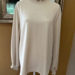 Ruffle Neck Champaign Blouse 