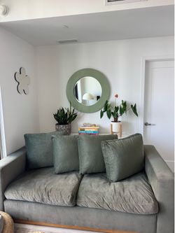West Elm Sofa 82’’ velvet green