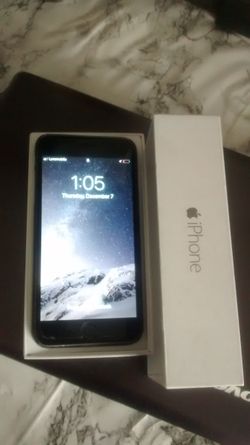 I phone 6 plus unlocked clean imei with original box and charger plus screen protector and 2 cover , 16 GB