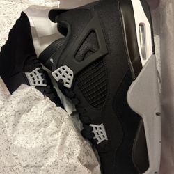 Jordan 4 Size 12 Black Canvas