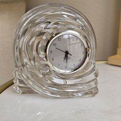 Brand New Lenox Crystal Snail Shape Clock
