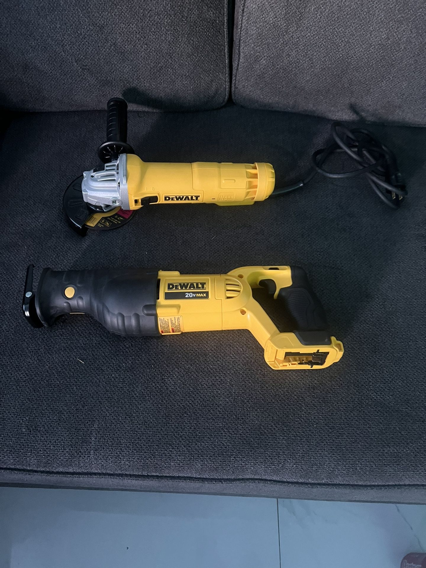 Dewalt Sawzall New 20v $110/ New Dewalt Grinder $90