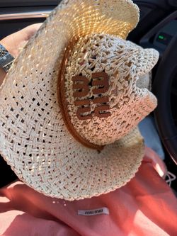 Raffia-straw cowboy hat