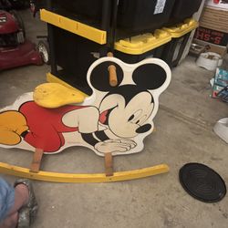 Vintage Mickey Mouse Rocking Chair 