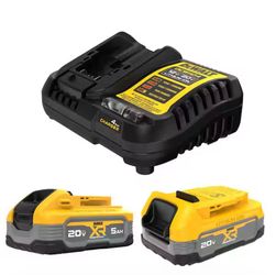 20V MAX XR POWERSTACK Lithium-Ion Battery Starter Kit with 5.0Ah and 1.7Ah Batteries and Charger