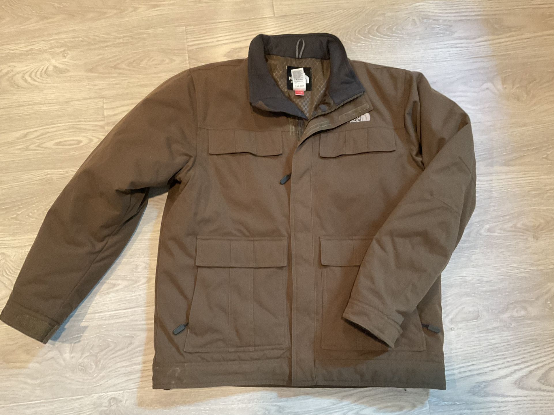 The North Face Cypress Parka Brown Lined -Pockets-Zippered Utility-Casual Jacket Size Large Weather gear
