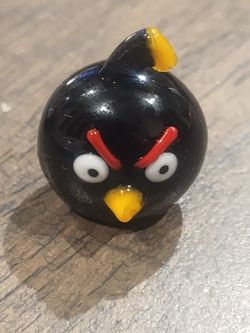 Angry Birds Mini Glass Sculpture - Hand Crafted - Limited Edition (Black Bird)

