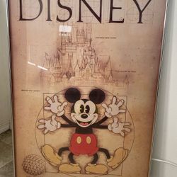 Framed Under Glass Disney Art Poster