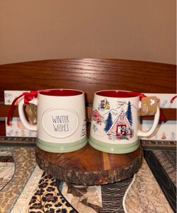 Rae Dunn Mickey/Friends Winter Wishes Mug