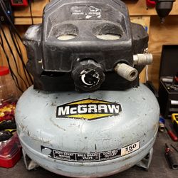 MCGRAW 6 gallon 0.8 HP 150 PSI Oil Free Pancake Air Compressor