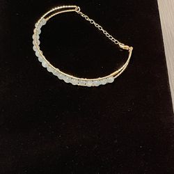 Beautiful Aquamarine Bracelet, Adjustable 