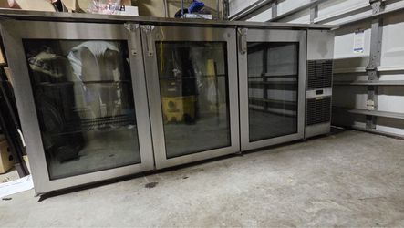 Commercial Stainless Steel 3-Door Back Bar Cooler